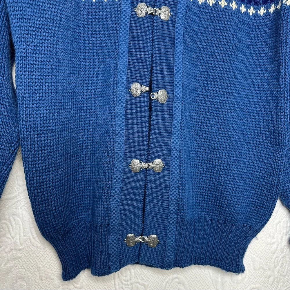 Nordstrikk A/S Vintage Norwegian Wool Snowflake Cardigan Sweater - Picture 4 of 11